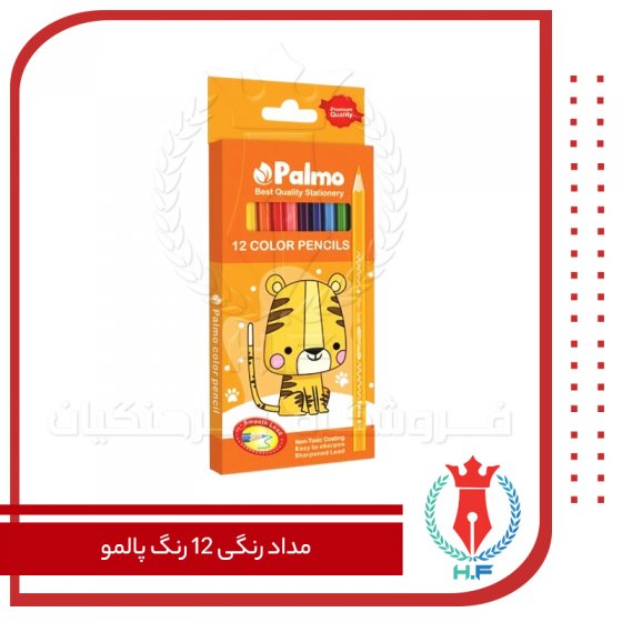 پالمو مداد رنگی 12 رنگ مقوا