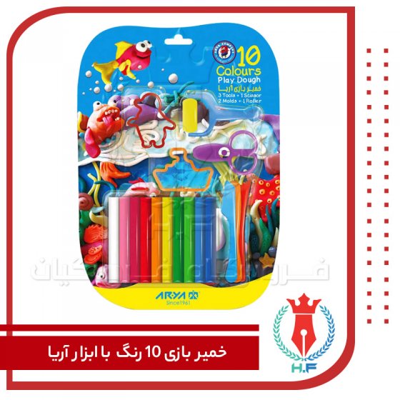 آریا خمیر بازی 10 رنگ با ابزار